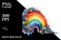 Colorful Whimsical Rainbow PNG Product Image 2