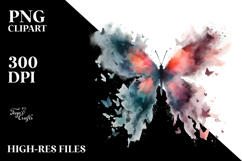 Butterfly Made of Silhouettes, High-Res PNG Product Image 2