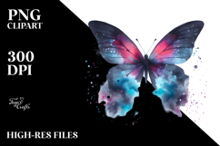 Watercolor Grungy Butterfly, High-Res PNG Product Image 2