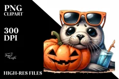 Detailed Watercolor Funny Seal Clipart Product Image 1