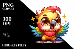 Colorful Baby Cockatoo Dance Clipart Product Image 3