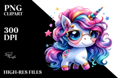 Cute Unicorn with Unique Style PNG Product Image 2