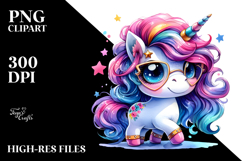 Cute Unicorn Drawing PNG Product Image 2