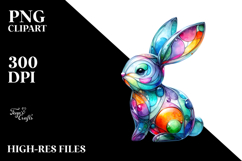 Colorful Bunny PNG Product Image 2