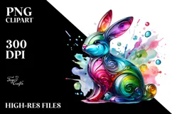 Colorful Bunny Made of PNG Product Image 2
