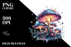 Detailed Glossy Magical Mushroom PNG Product Image 1