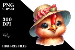 Funny Rooster Portrait Sun Hat Product Image 1