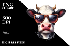 Funny Cow with Angry Face PNG Product Image 2
