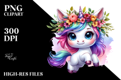 Cute Unicorn Jumping PNG Product Image 2