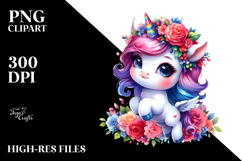 Cute Unicorn Jumping PNG Product Image 2