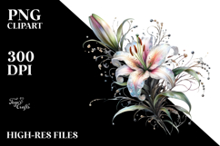 Lily Watercolor Splash PNG Product Image 2