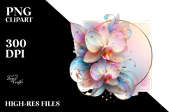 Abstract Pastel Orchid PNG Product Image 2
