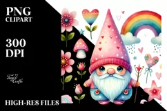 Valentines Gnome with Heart Star, Transparent PNG Product Image 2