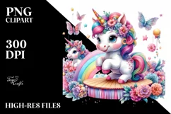 Baby Unicorn on Stage, Magical PNG Product Image 3
