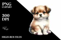 Baby Dog Watercolor PNG Product Image 3