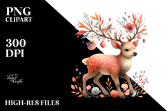 Vibrant Drawing Baby Elk Halloween | Sublimation, Clipart Product Image 2