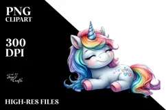Cute Baby Unicorn Rainbow Painting Product Image 1