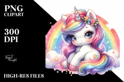Cute Baby Unicorn Rainbow Painting Product Image 3