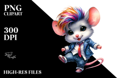 Cute Baby Mouse Watercolor PNG Product Image 2