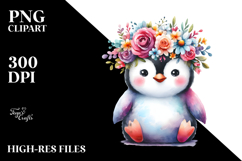 Cute Cartoon-Style Penguin PNG Product Image 2
