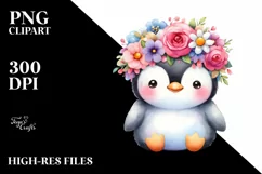 Cute Cartoon-Style Penguin PNG Product Image 3