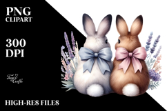 Creative Bunnies Sitting View from Back PNG Product Image 2