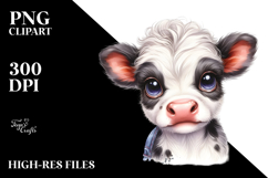 Cute Baby Cow Image PNG Product Image 2