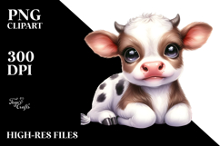Cute Baby Cow Image PNG Product Image 2