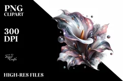 Colorful Calla Lily Watercolor Splash Clipart Product Image 3