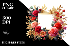 Abstract Horizontal Frame GOLD FOIL Product Image 2