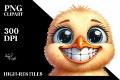 Funny Chick Clipart, Transparent PNG Product Image 1