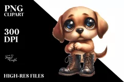 Expressive Puppy with Big Eyes | Sublimation | Clipart Product Image 3