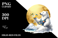 Chilling Polar Bear, Tropical PNG Product Image 2