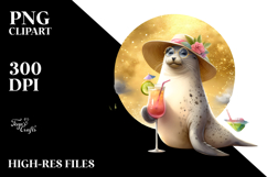 Seal in Beachwear PNG Product Image 2