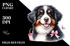 Cute Bernese Mountain Dog PNG Product Image 2