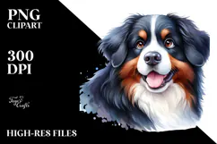 Cute Bernese Mountain Dog PNG Product Image 2