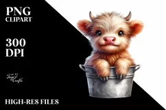 Cute Baby Highland Cow | Summer Sticker Product Image 1
