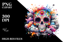 Colorful Skull Painting, Transparent PNG Product Image 2