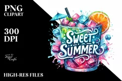 Juicy Cold Drink Sweet Summer PNG Product Image 1
