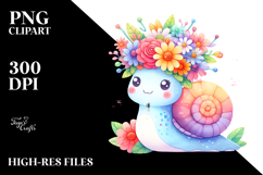 Cute Cartoon-style Snail Sitting Product Image 2