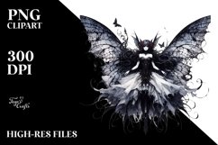 Detailed Gothic Fairy | Sublimation | Clipart Product Image 1