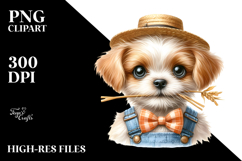 Dog with Bow and Tie PNG Product Image 2