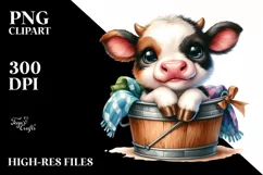 Colorful Baby Cow | Clipart Product Image 3