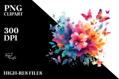 Colorful Butterfly Cloud PNG Product Image 2