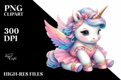 Baby Unicorn Lyrical Dancer, Dreamy PNG Product Image 3