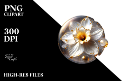Abstract Daffodil PNG Product Image 2