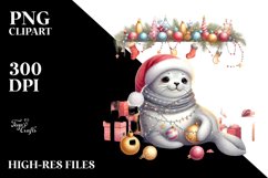 Cute Seal with Christmas Ornaments Product Image 2