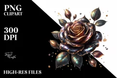 Detailed Shiny -like Rose Watercolor Splash Product Image 3