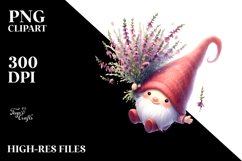 Cute Gnome Falling Heather Watercolor Product Image 3