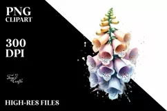Detailed Glossy Foxglove with Transparent PNG Product Image 3